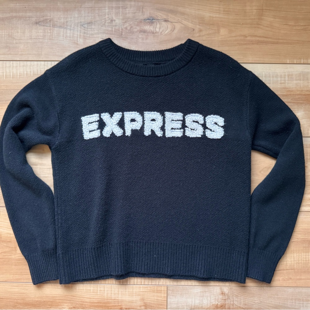 Express Black Crew Neck Sweater